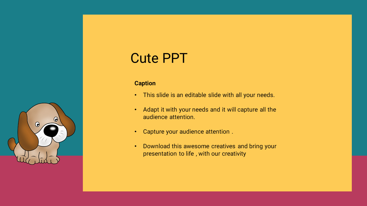 Attractive Google Cute PPT Template Design Presentation